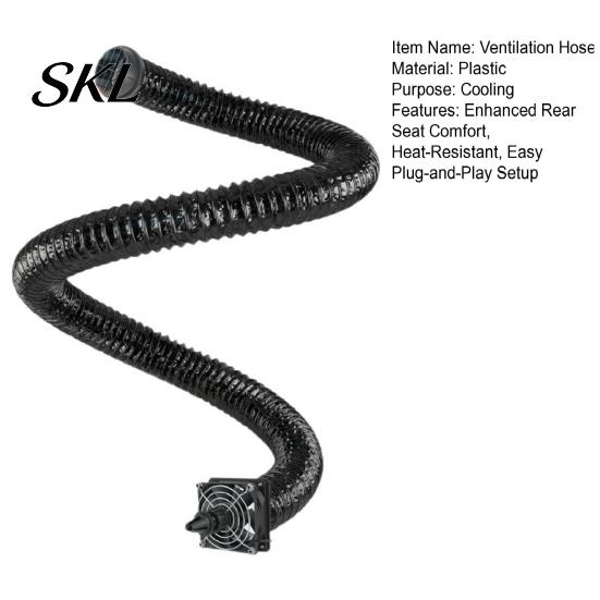 Flexible Car Air Duct Tube Conditioning Ventilation Hose for Back Seat, Portable with Vent Extension For Pets USB Flow Fan, Adjustable Pipe SUV Truck