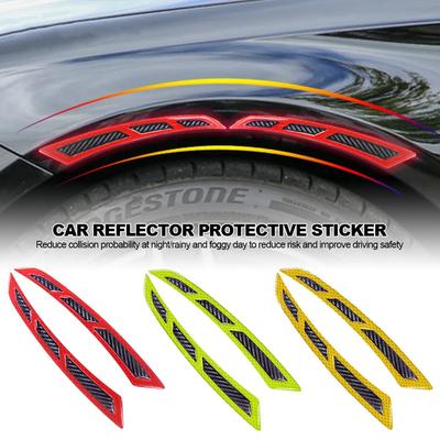 2pc 22cm flexível pvc carro fender flares arco roda sobrancelha guarda kit de fibra de carbono mud flaps respingo guardas protetor anti-risco