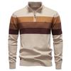 Männer Patchwork Pullover Pullover Baumwolle Casual Zipper Mock Neck Pullover für Männer Neue Winter Mode Warme Pullover für Männer