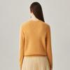 Zhaojun Women's V-Neck Cable Knit Cashmere Sweater