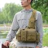 Multifunctional Camouflage Tactical Bag: Crossbody, Waist, and Travel Use for Fishing and Cycling