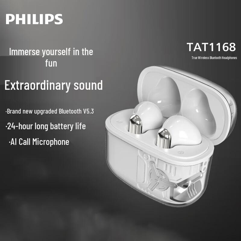

Philips TAT1168 True Wireless Bluetooth Earbuds