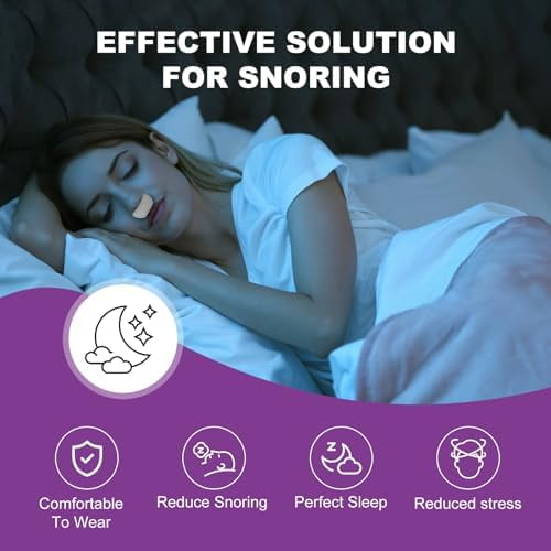 Anti-Snoring Device, Dual Turbine Electric Adjustable Ventilation, Adjustable Wind Speed, Snoring Solution for Men and Women, Blue