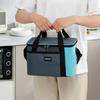 Size L 16L Portable Cooler Bag for Outdoor Picnic 600D Oxford Fabric Color Block Large Capacity Insulated Lunch Bag