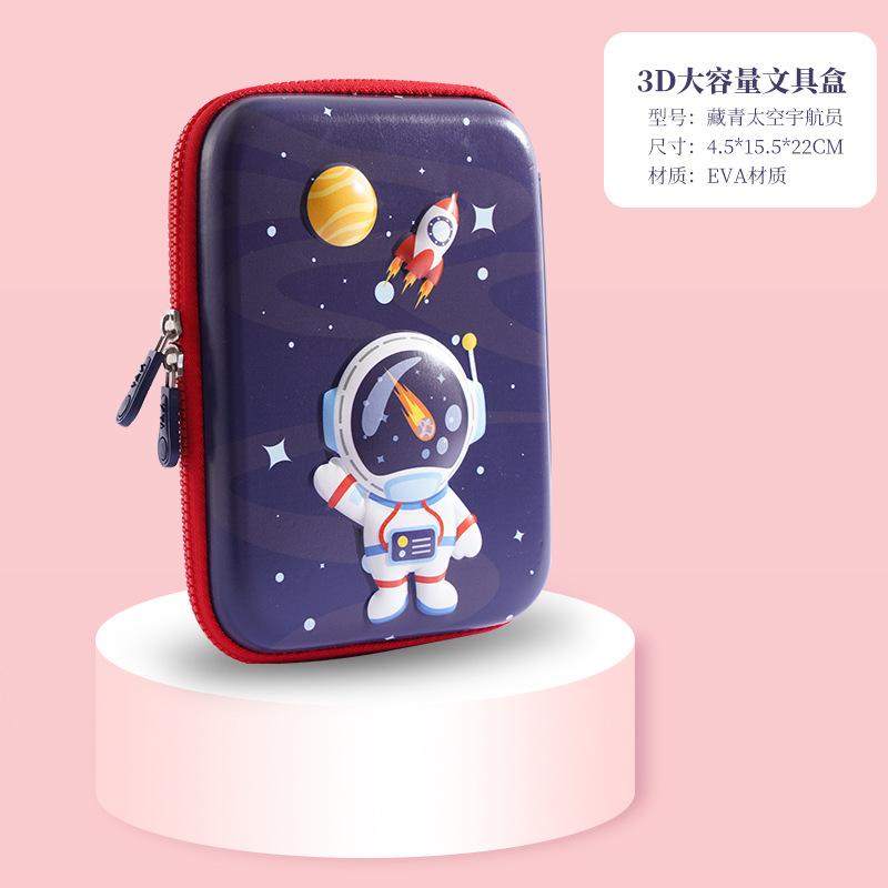 3D EVA Unicorn Astronaut Pencil Case Large Capacity Cartoon Stationery Box Pencil Box Student Pen Case School Gifts