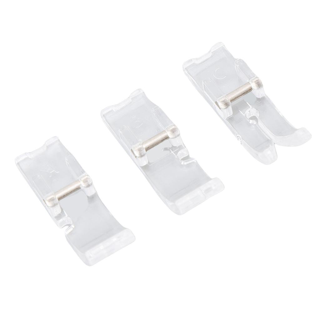 3 Pcs Sewing Machine Presser Foot Replacement for Designer Topaz 50 40 Sewing Machine Plastic Narrow Presser Feet