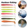 20Pcs Fishing Lures Soft Baits with T-Tail Vibrant Color Mini Size Portable Flexible Fake Lures Artificial Baits