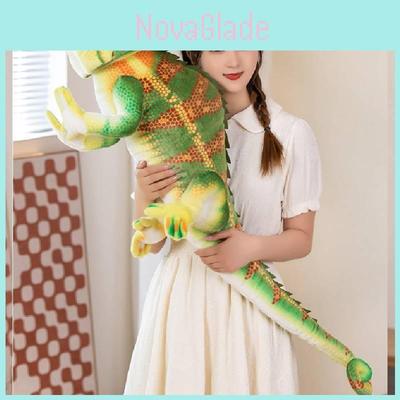 Peluche Caméléon Réaliste Jouet en Peluche Grand 80cm Et 110cm Coton PP Doux