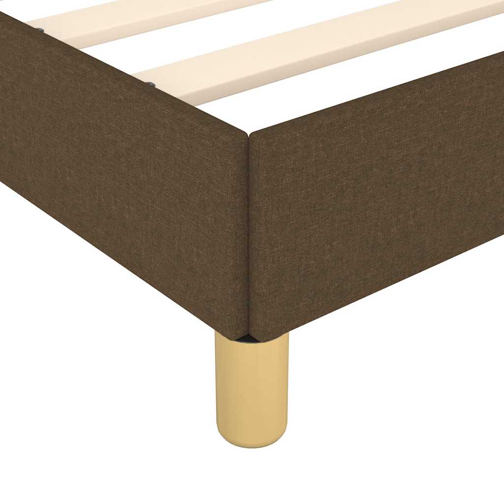 Vidaxl Bed Frame Without Mattress, Dark Brown, 140X200 Cm, Fabric