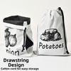 Large Vegetable Storage Bags Reusable Canvas Bag Portable Kitchen Storage Pouch