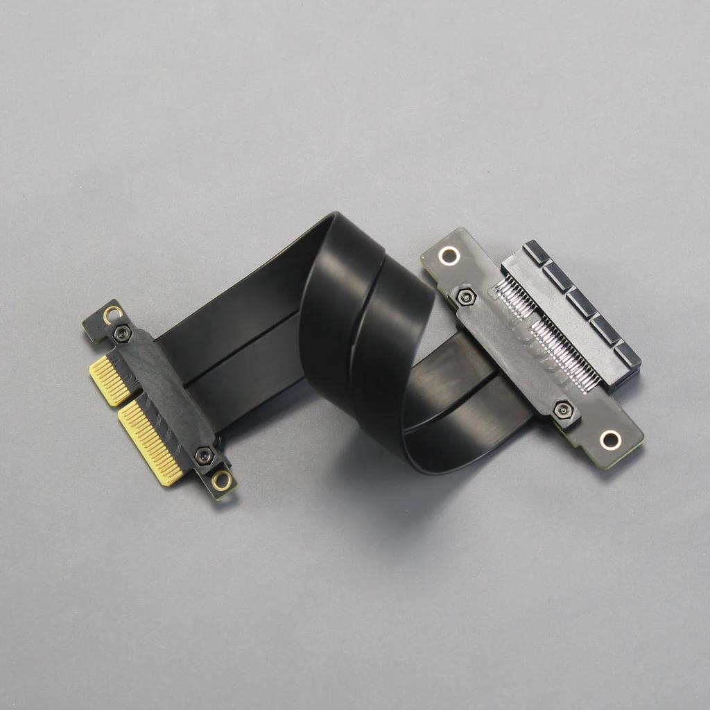 GLOTRENDS 180mm PCIe 3.0 X4 Riser Cable - for M.2, WiFi, Firewire, USB, Sound Cards and More