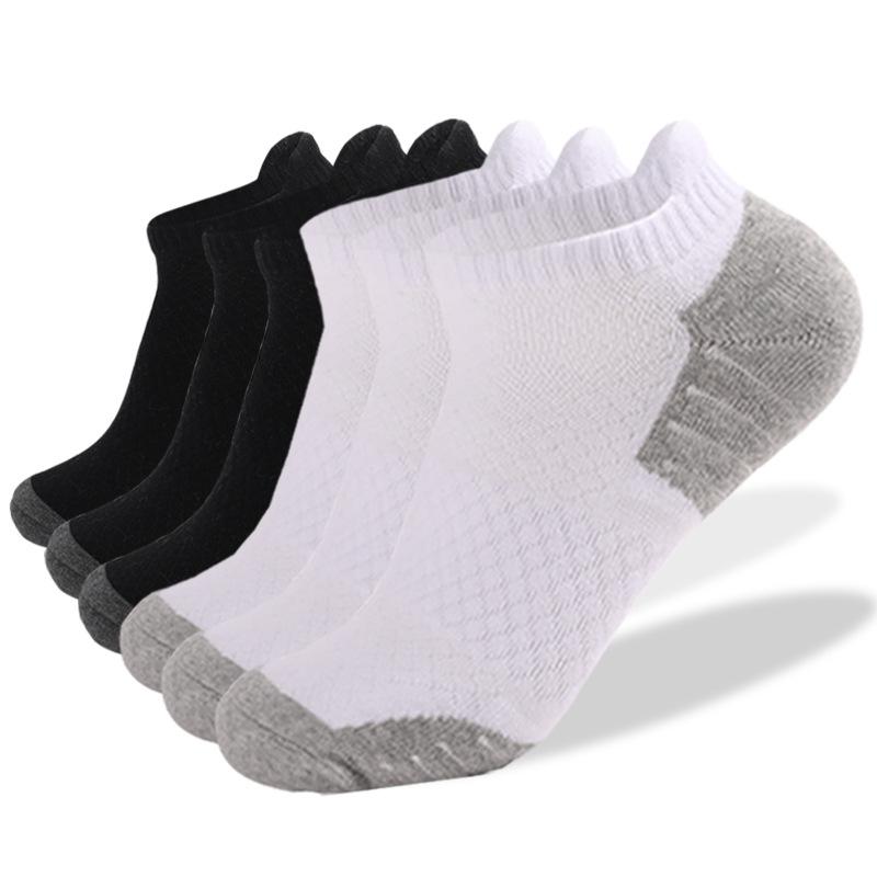 Hohe Sportsocken Low Cut Socken Outdoor Verdickt Frottee Laufen Gepolsterte Socken Herren Damen Sommer Logo Packung 6