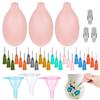 1 Set Pottery Smear-Flasche, praktisches Befüllen, vielseitige Nadeln, einfaches Drücken, Pottery Glaze Precision Tip Applikator-Flaschen-Set