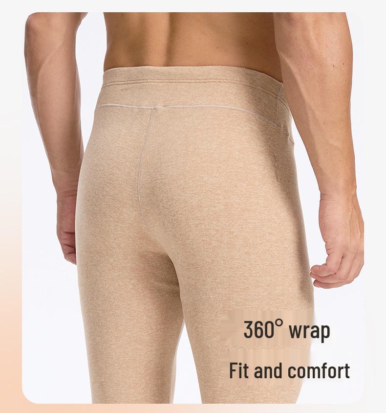 Men's Extra Thick Double-Sided Flannel Fleece Lined Antibacterial Warm Knit Pants