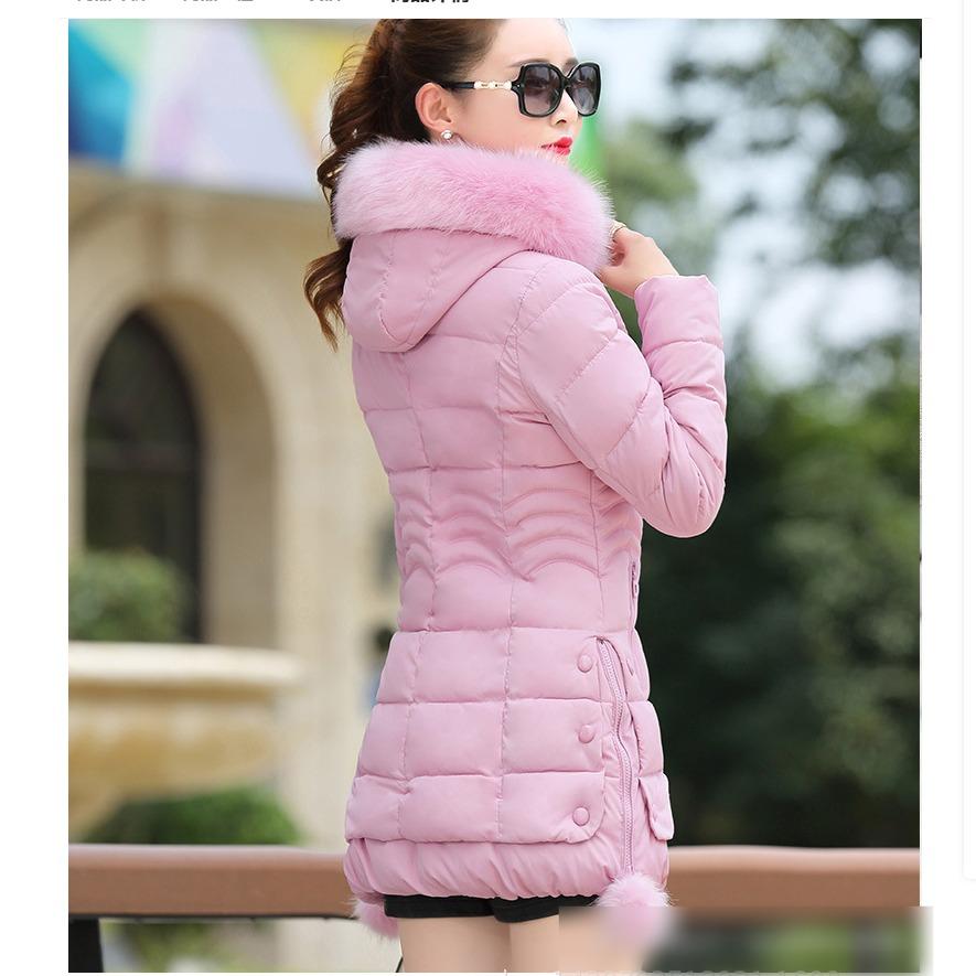 Down Jacket Women's Korean Version of The Slim Mid-length Women's Padded Jacket Padded Jacket