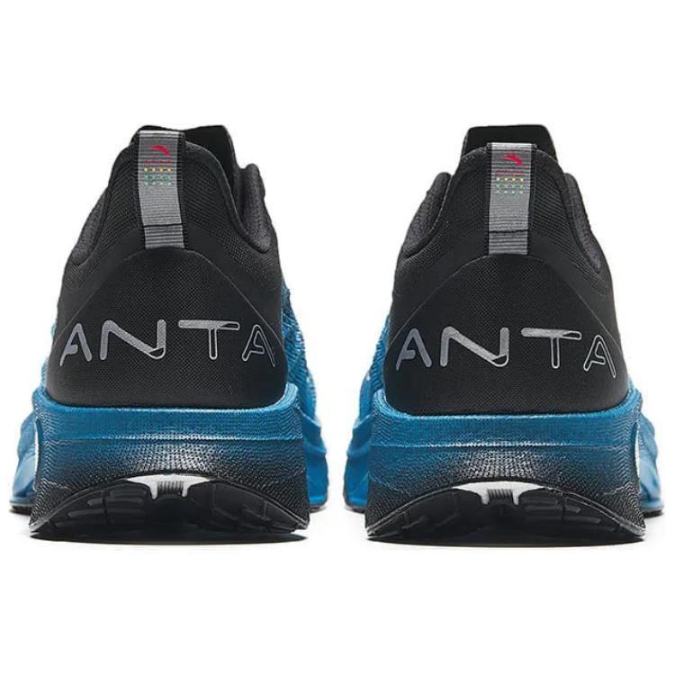 Anta Cushioning Slip Resistant Low top Casual Running Shoes Men's Black Blue 812335583-4