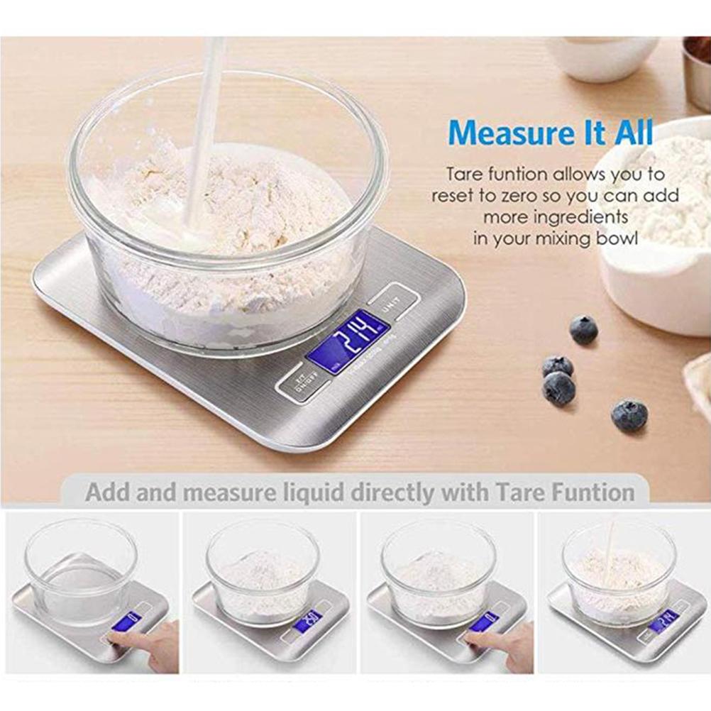High 5kg 1g Electronic Kitchen Scales LCD Digital Food Scale Weight Scale Measuring Tools