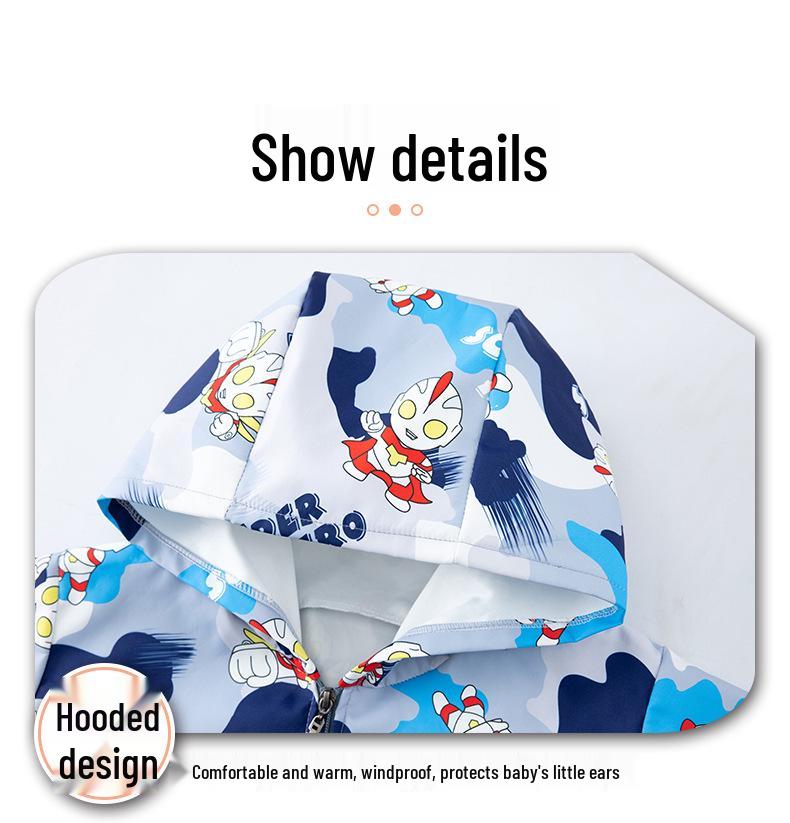 Children's Waterproof Stain-Resistant Raincoat and Down Jacket for Boys and Girls