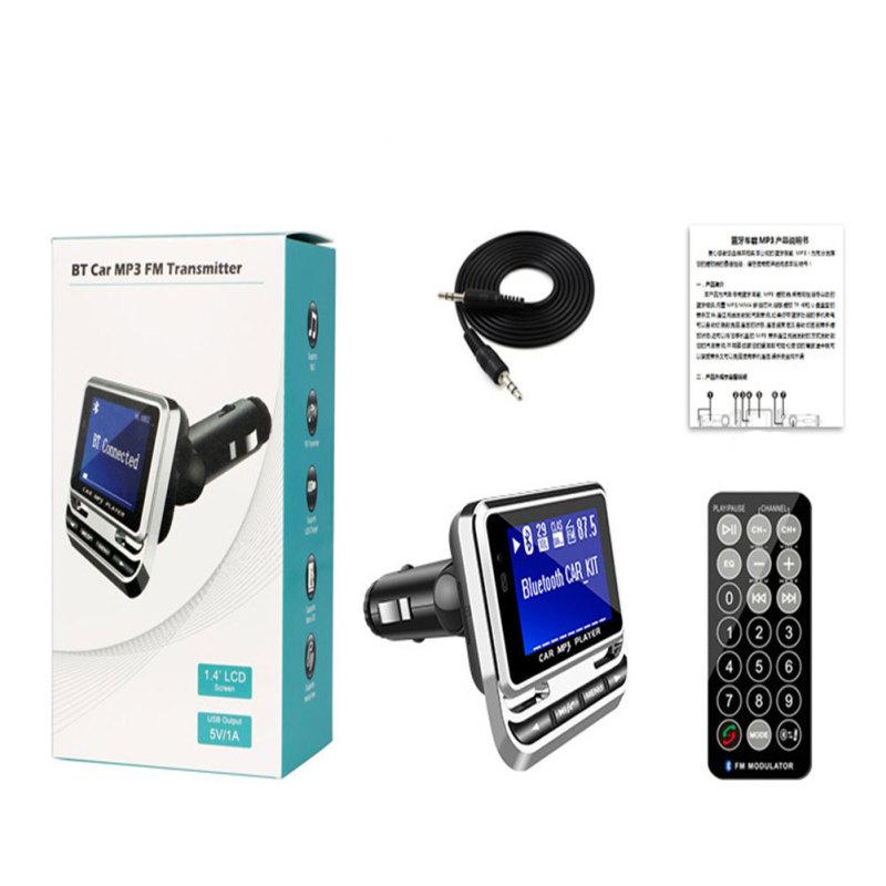 FM Bluetooth-compatible Mp3 Player Large Screen Display Hands-free Calling Fast Charging Adapter