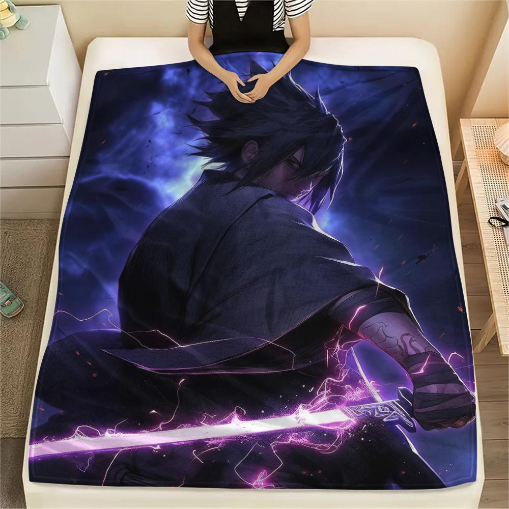 Sasuke Naruto pattern Flannel Blanket, High quality Comfortable for All Seasons, Home Decor, Warmth and Comfort, Perfect for Gifts.