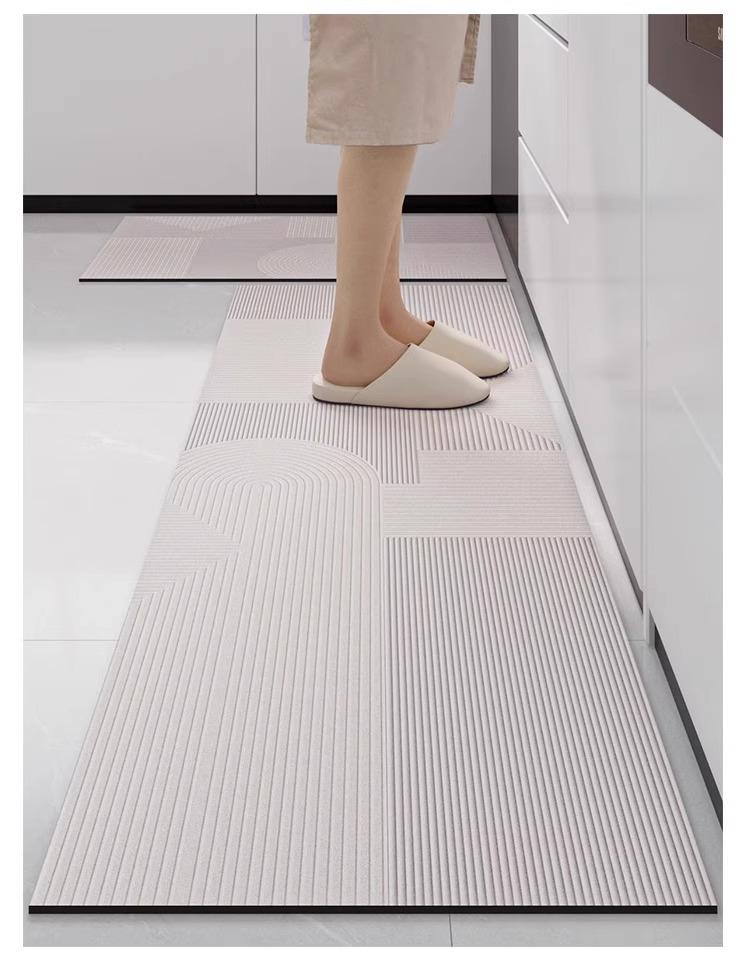 

Кухонный коврик Нескользящий и Маслостойкий Диатомовая Грязь ПВХ Ковер для Домашнего Декора Абсорбирующий Коврик для Ног Коврик для Ванной 1pc 58x180cm