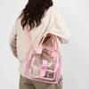Fashion Transparent Travel Beach Crossbody Bags Large Capacity PVC Sports Jelly Shoulder Bags Portable Toiletry Storage Handbags