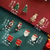 5 Pairs/Set Christmas Ear Clip Earrings For Women Zircon Xmas Tree Santa Claus Snowflake Ear Bone Clip Earring Party Jewelry