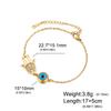 Dawapara Hamsa Evil Eye Bracelet Hand of Fatima Protection Talisman Good Luck Charm Stainless Steel Jewelry