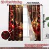 Set Of 2 Flat Printing Curtains Without Rod Masquerade Sparkle Popular Window Treatment Fabric Holiday Made Polyester
