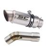 Black / Silvery / Carbon / Blue Exhaust Pipe With Motorcycle Muffler Mid Link Pipe For Yamaha FZ-8 Fazer 800 FZ8 / S / N 10-15