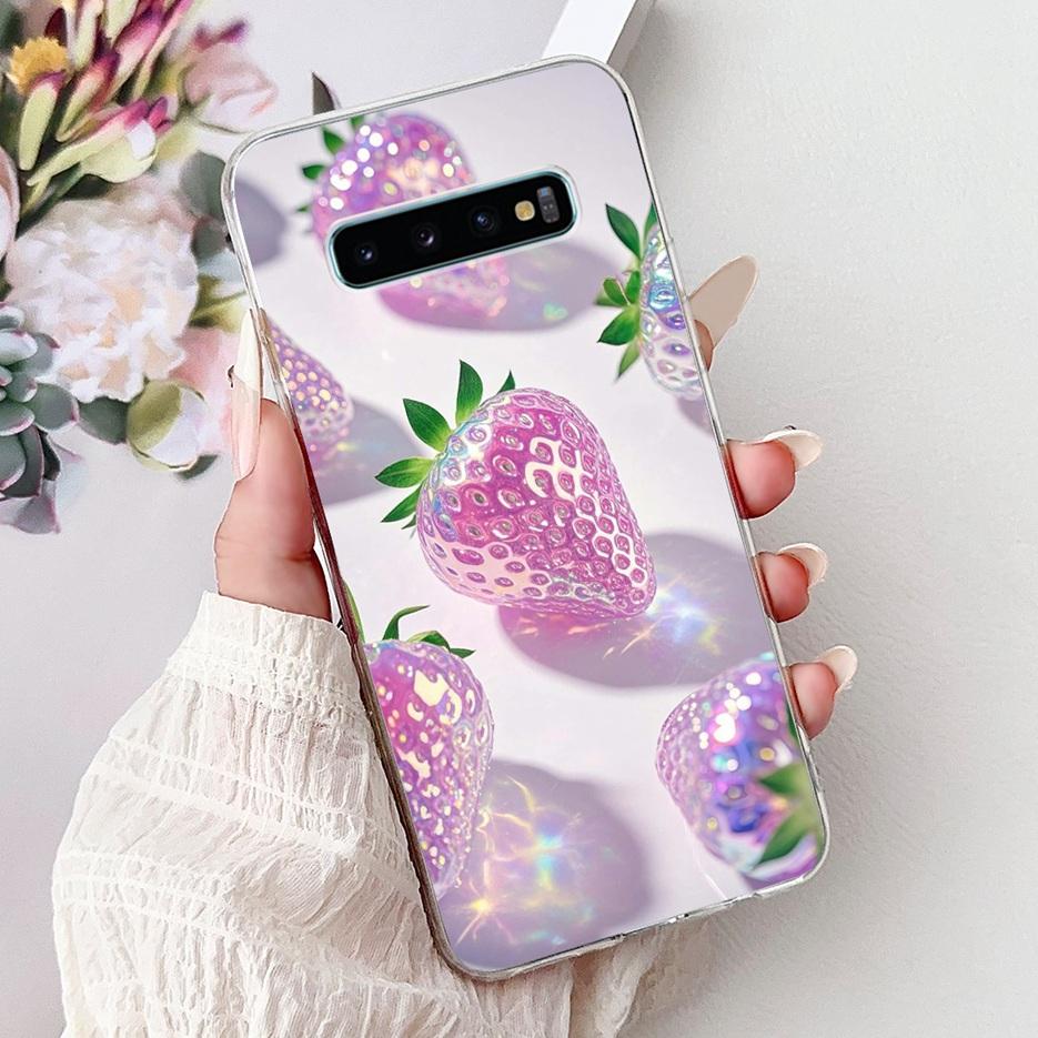For Samsung Galaxy S10 S10e S10+ Case Luxury Love Heart Painted Cover Soft Slim Phone Case For Samsung S10 Plus S 10 S10e Fundas