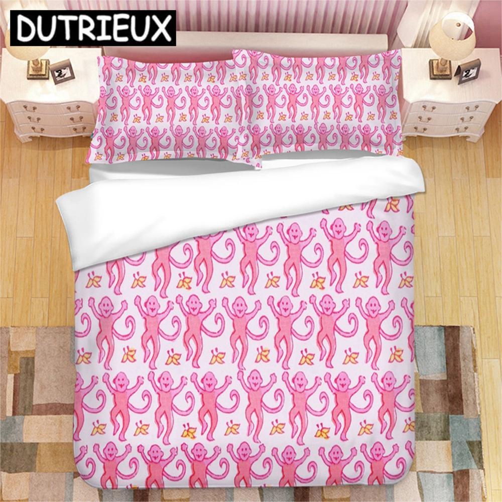 

Pink Roller Rabbit Themed 3D Printed Bedding Set - Complete With Duvet Covers Pillowcases Comforter & Bed Linen AU Single(140*210cm)3pcs