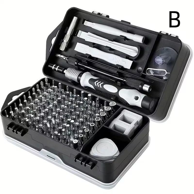 115 In One Precision Screwdriver Set With Bits And Non Slip Handle Suitable For Home Repairs