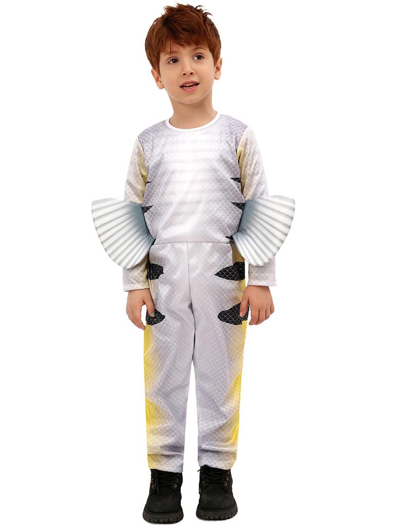 Kids Christmas Party Animal Onesie Flounder Cosplay Costume Stage Performance Outfit