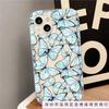 Retro Blue Butterfly Apple 15 Mobile Phone Case Iphone14promax Transparent Soft Rubber 13/12/11 Anti-drop XR