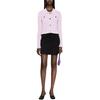 Pinko Commute Doll Collar Short Ruffle Hem Cardigan Sweater Women Tops Pink 103160A1Q3-N78