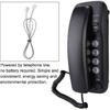 Wall Mount Landline Telephone Extension No Caller ID. Home Phone for Hotel y Family Business Telephone for Hotel and Family.(Black)