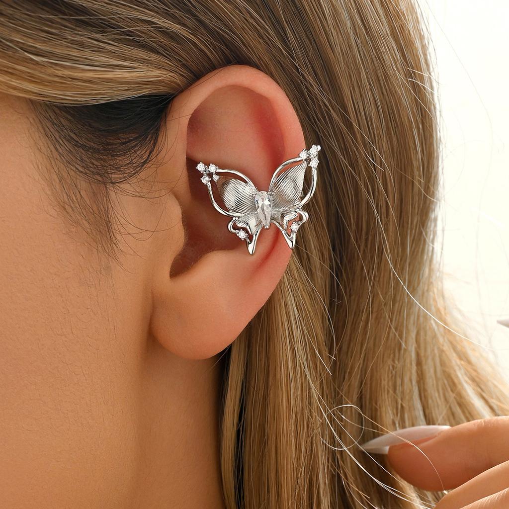 Butterfly Elf Personality, Sweet and Cool Without Ear Holes, Ear Bone Clip Temperament, Niche and Cold Style, High-end Feeling, Ear Clip Earrings