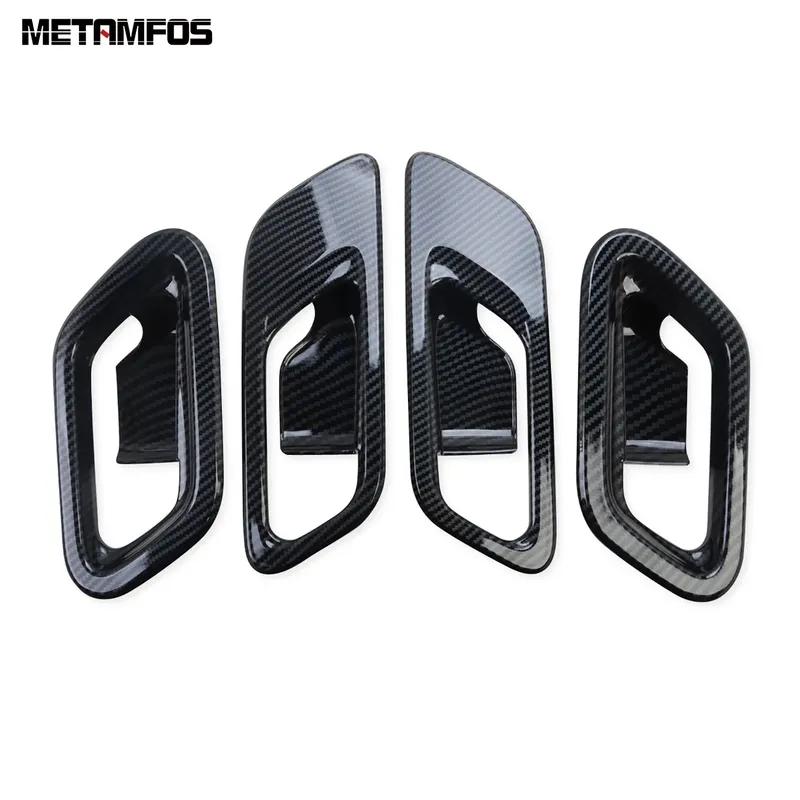 Accessories For Nissan X-trail Xtrail Rogue T33    2024 Interior Carbon Fiber Door Handle Bowl Cover Trim Sticker