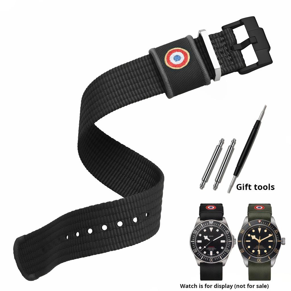 For Tudor Black Bay Red Flower Pelagos Watch Strap M2542G M25707B M25727k 22mm Outdoor Sports Nylon Watchband Men Soft Bracelet