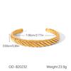 18K Gold-Plated Diamond-Studded Stainless Steel Bangle – Light Luxury Zircon Autumn/Winter Bracelet for Women