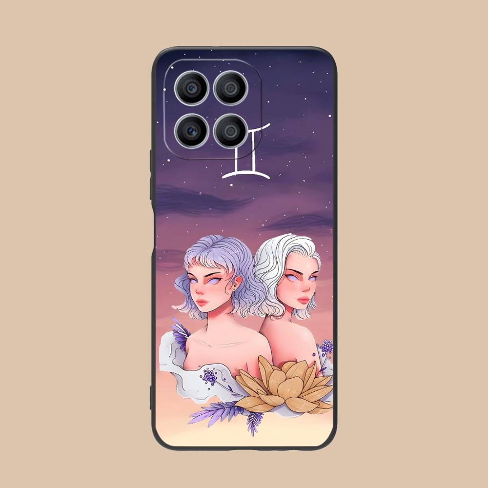 Zodiac Sign Gemini Mobile Phone Case for Honor 90 80 70 60 50 30 20 10 9 8 7 Pro S SE Lite 5G Colorful Printing Cover Luxury