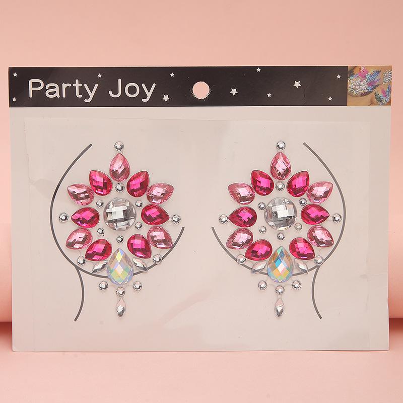 Grenzüberschreitende Karnevals-Gesichts- und Körper-Edelsteinaufkleber: Bindi-, Diamanten- und Edelsteindesigns für Performance-Make-up und Brustdekoration.