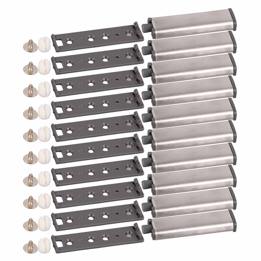 10Pcs Cabinet Door Push Latch Magnetic Stainless Steel Cupboard Rebounder Touch Latches Kitchen