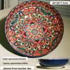 Blue Bohemian Porcelain Microwave-Safe Rice Bowl and Plate Set