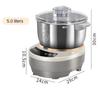 5/7 Liter Stand Mixer, 200W Electric Dough Maker, Household Smart Fermentation Flour Mixer Kneading Machine for Bread, Pizza