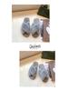 Pantofole da donna in cotone peluche incrociate a punta aperta Autunno/Inverno 2022