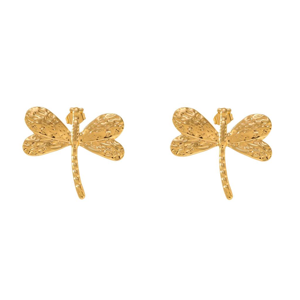 Dragonfly Stud Earrings for Women - Summer Colorfast Stainless Steel Jewelry