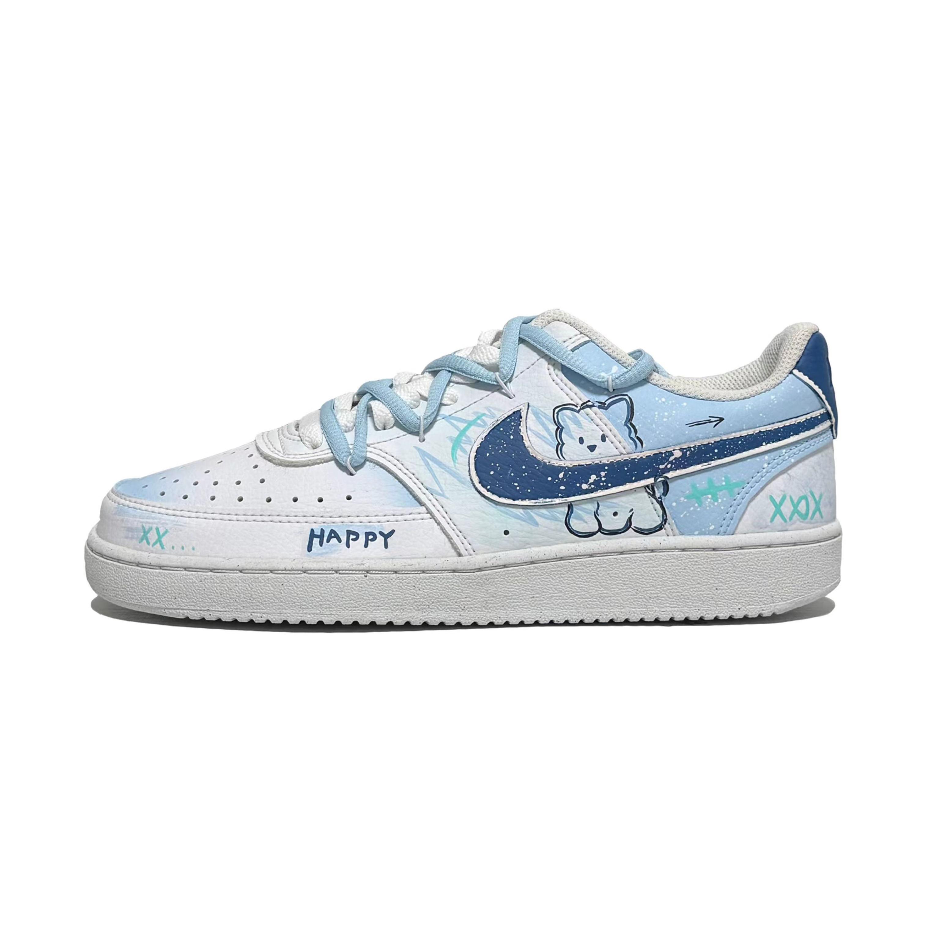 

Nike Court Vision 1 West Highland Puppy Cushioning Low top Skateboard Shoes Women s White Blue DH3158-100(Team61-) 37.5