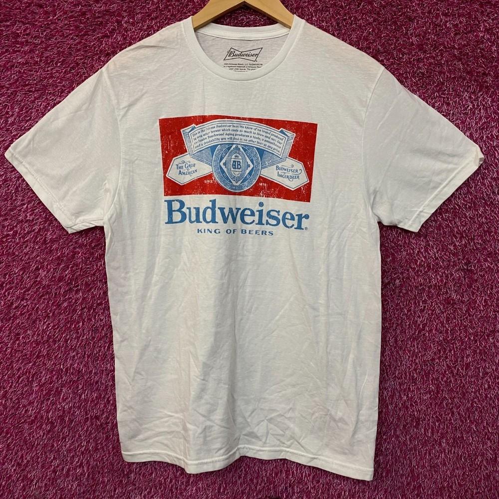 Budweiser King Of Beers Vintage Style Graphic TShirt Medium Unisex T-Shirt XXXL